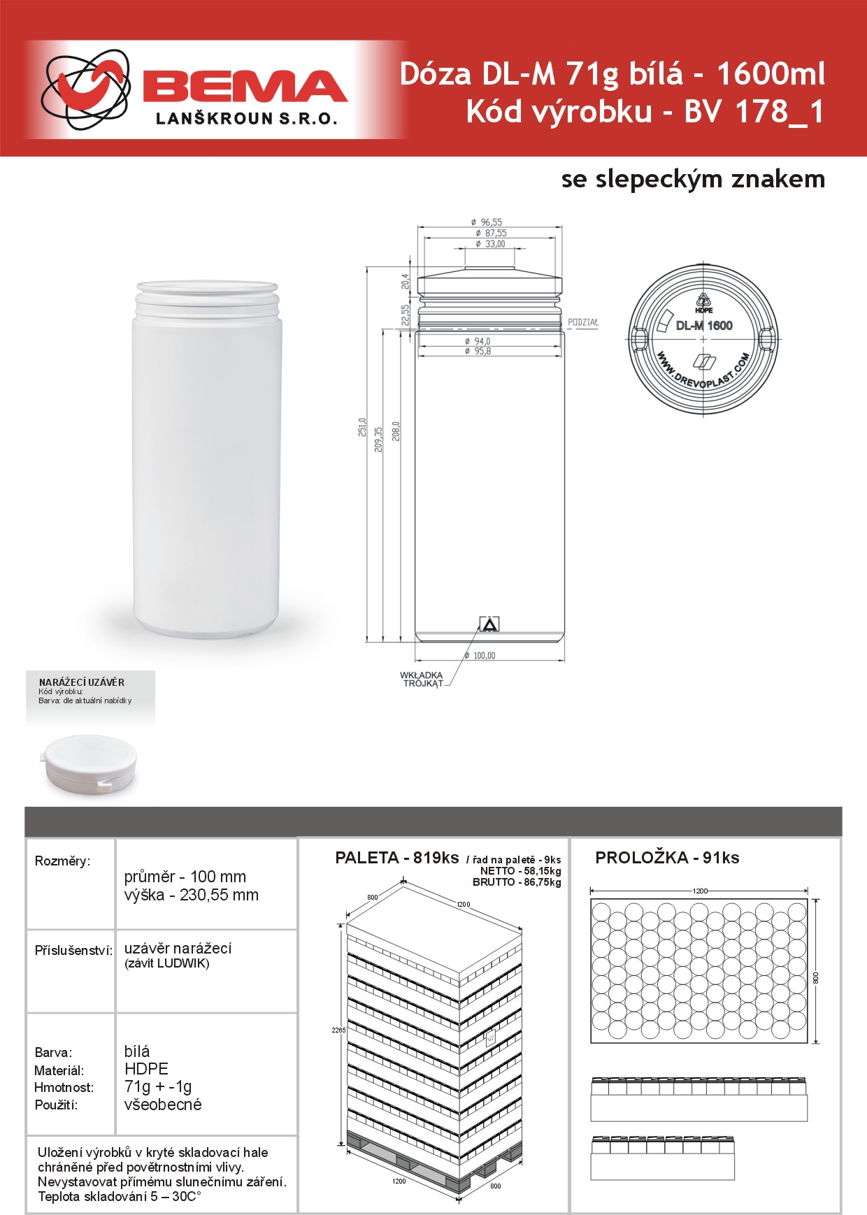 Doza DL-M 1600ml-1